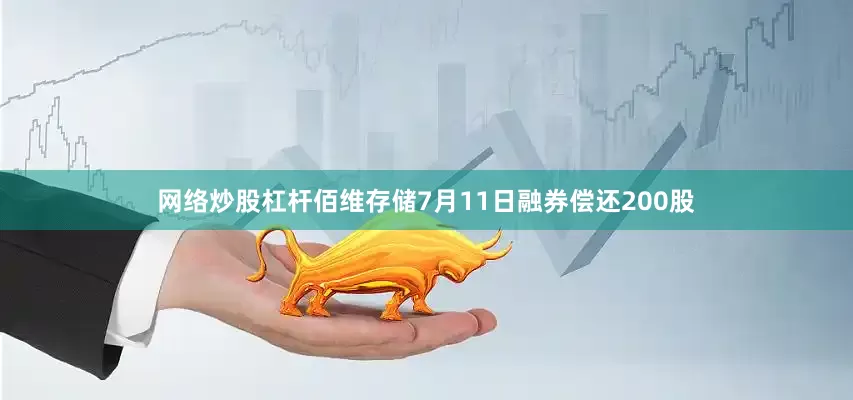 网络炒股杠杆佰维存储7月11日融券偿还200股